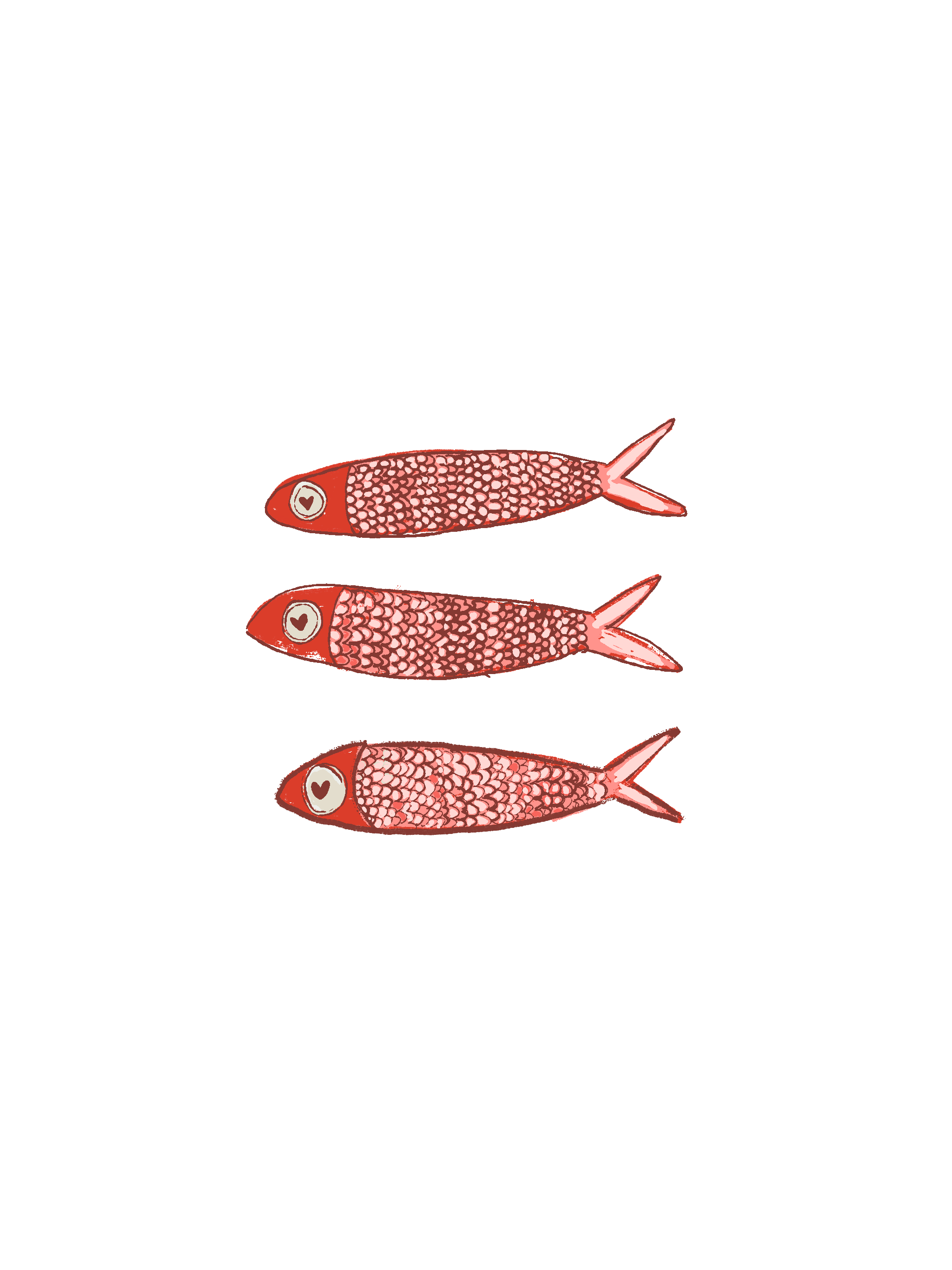 Pink sardines