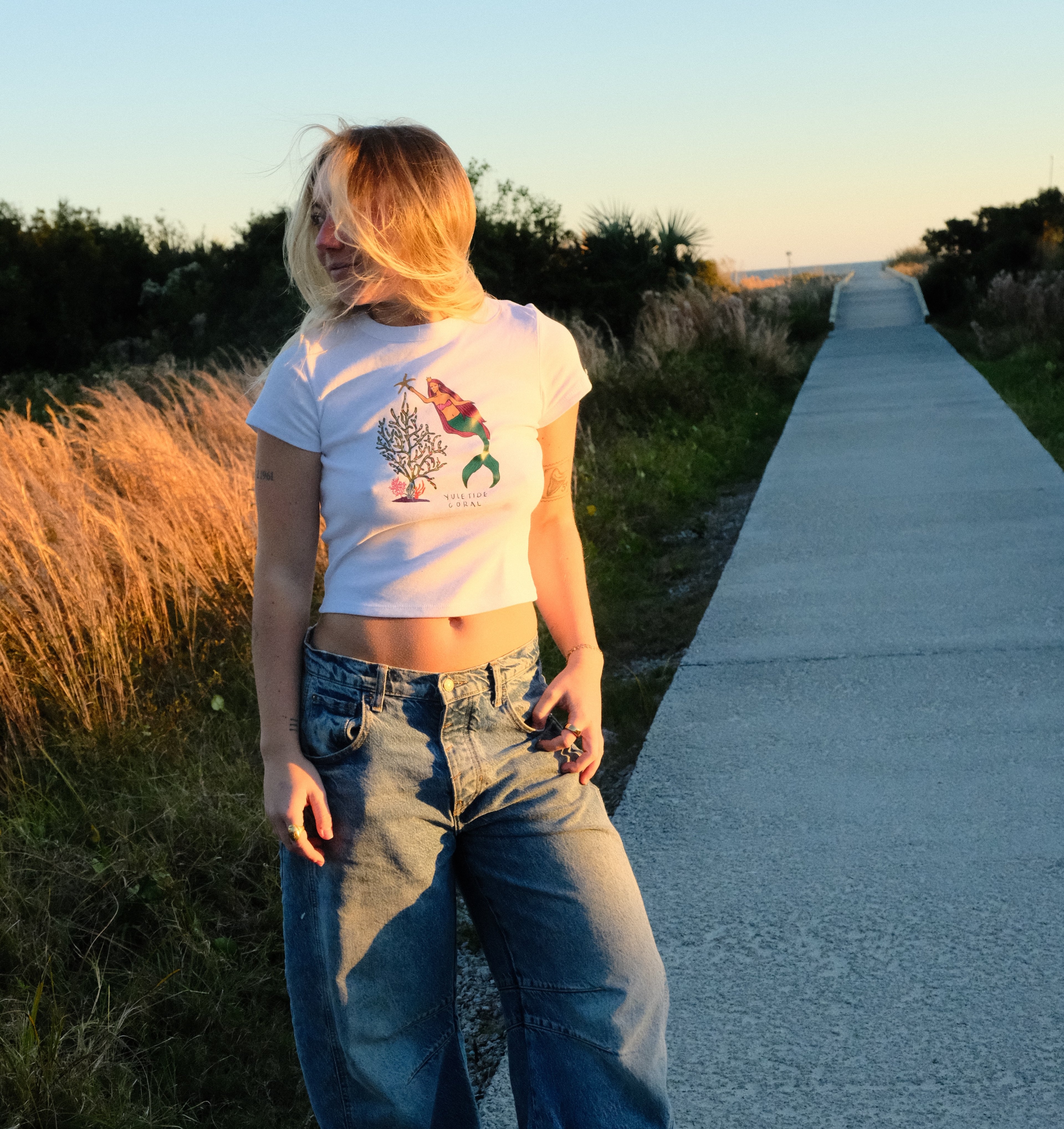 Yuletide Coral Baby Tee