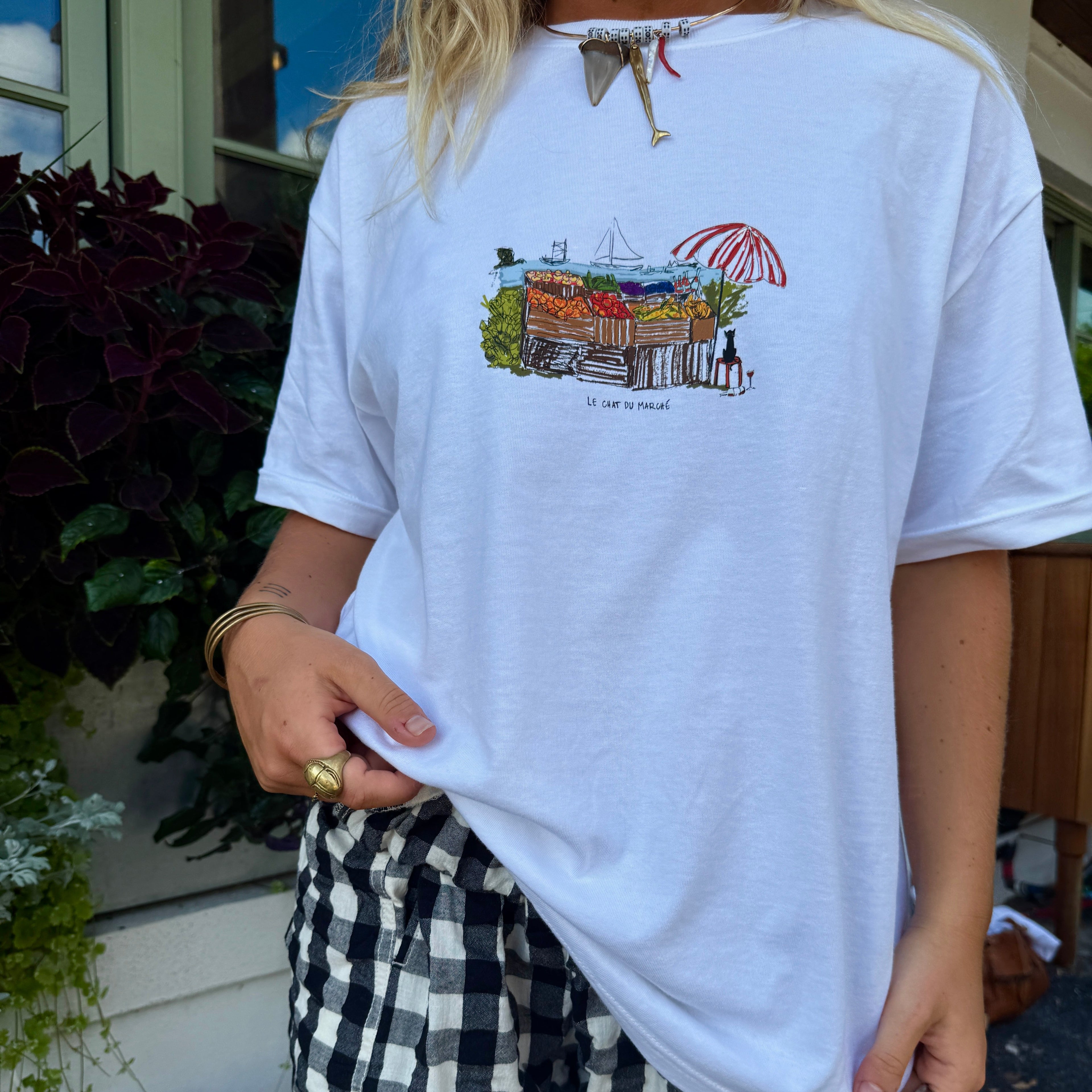 French Market Cat Tee