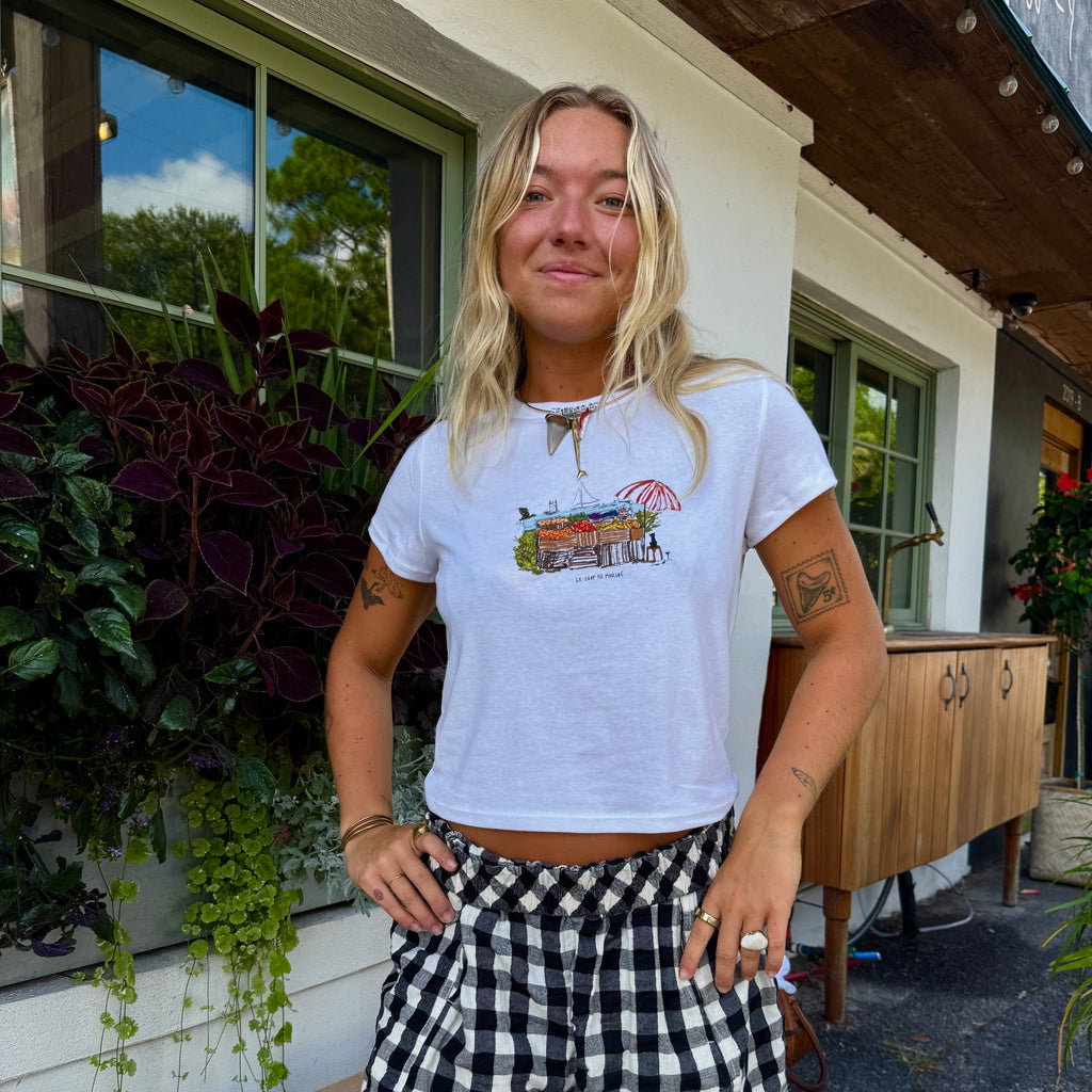 French Market Cat Baby Tee