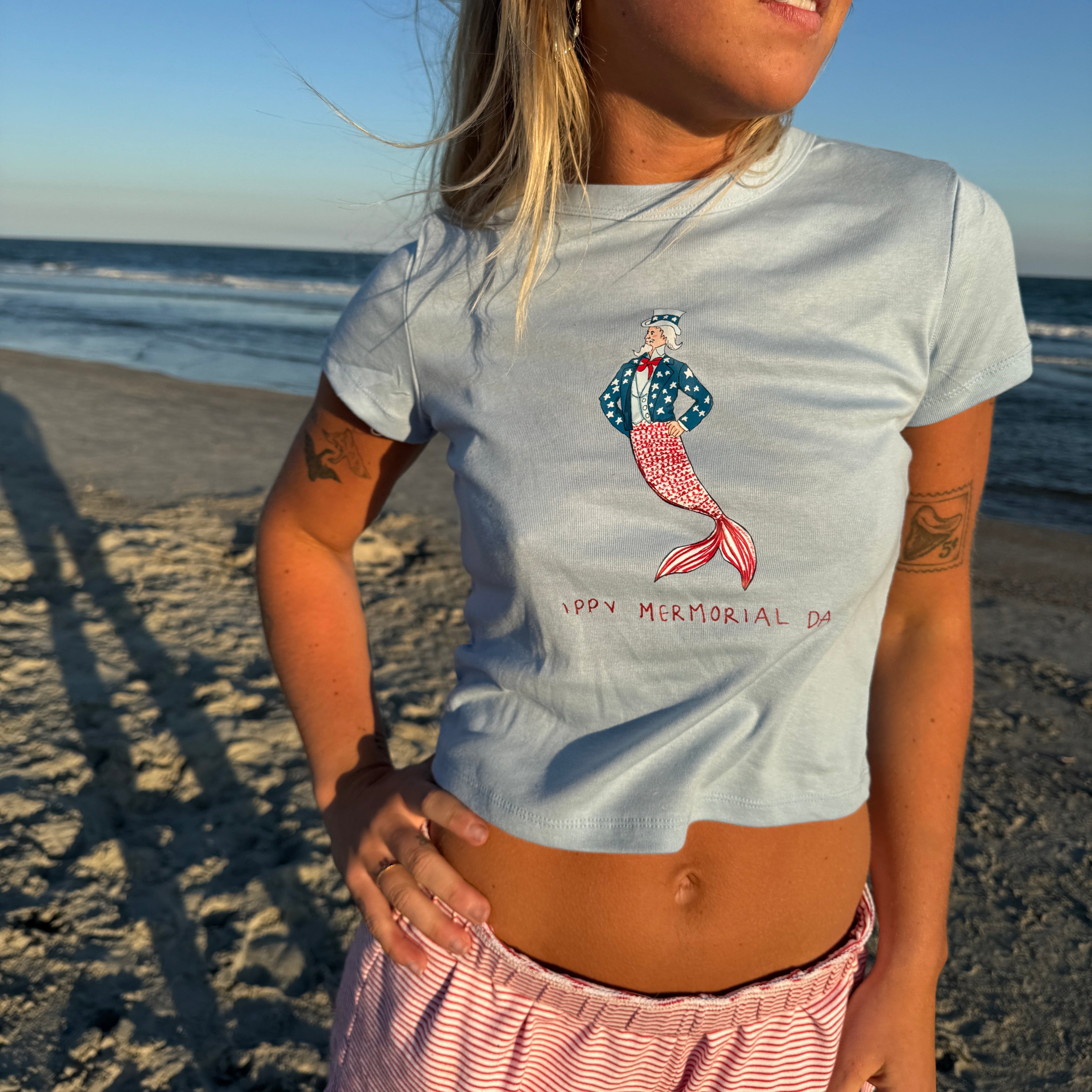 Mermorial Day Baby Tee