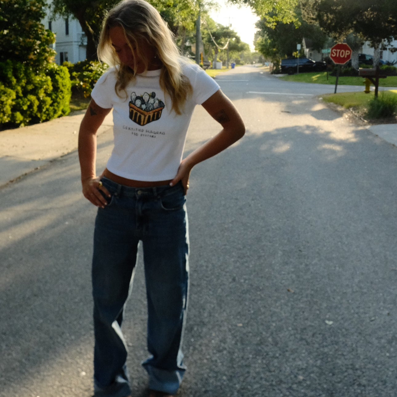Seagrass Fed Oyster Baby Tee