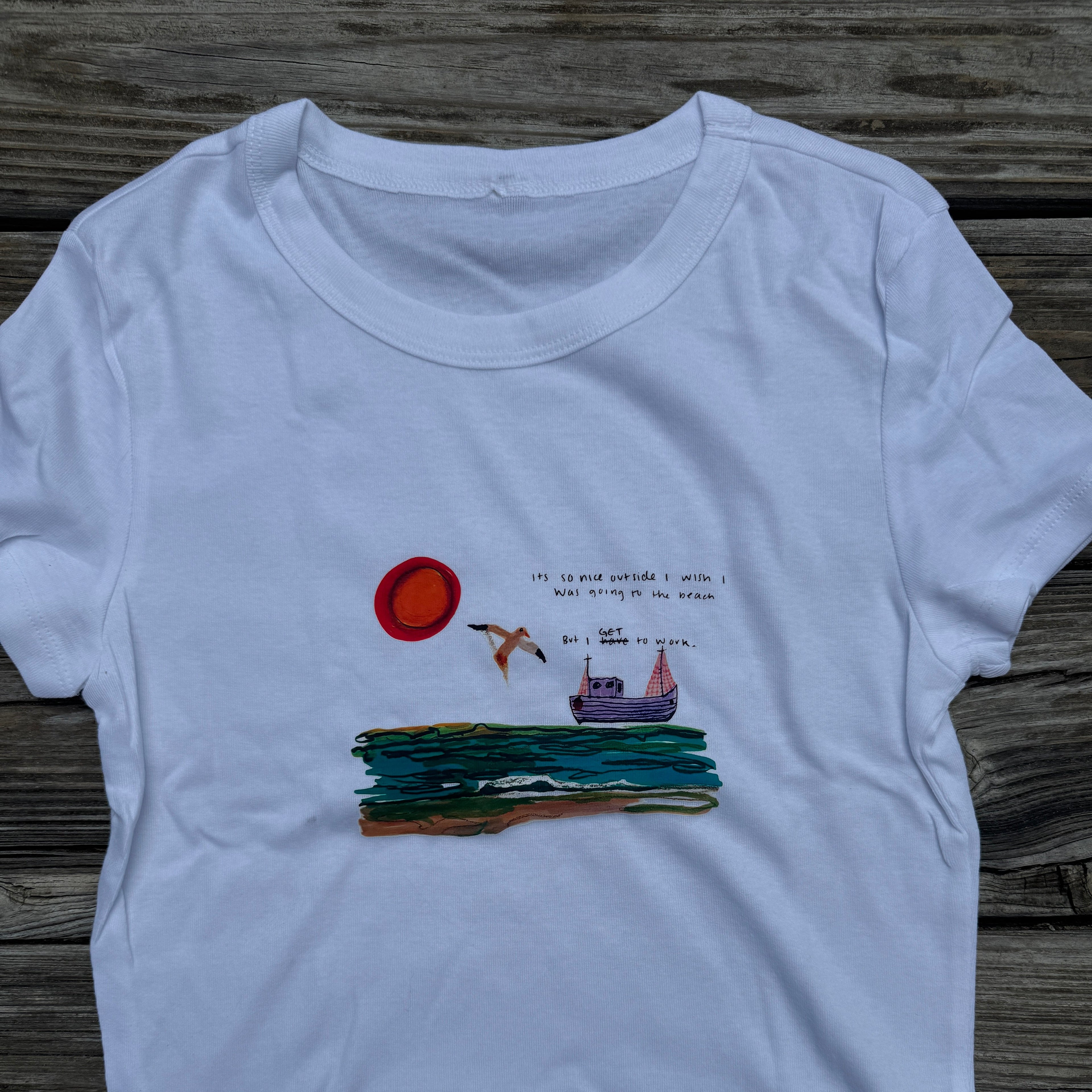 Sketchbook Beach Baby Tee