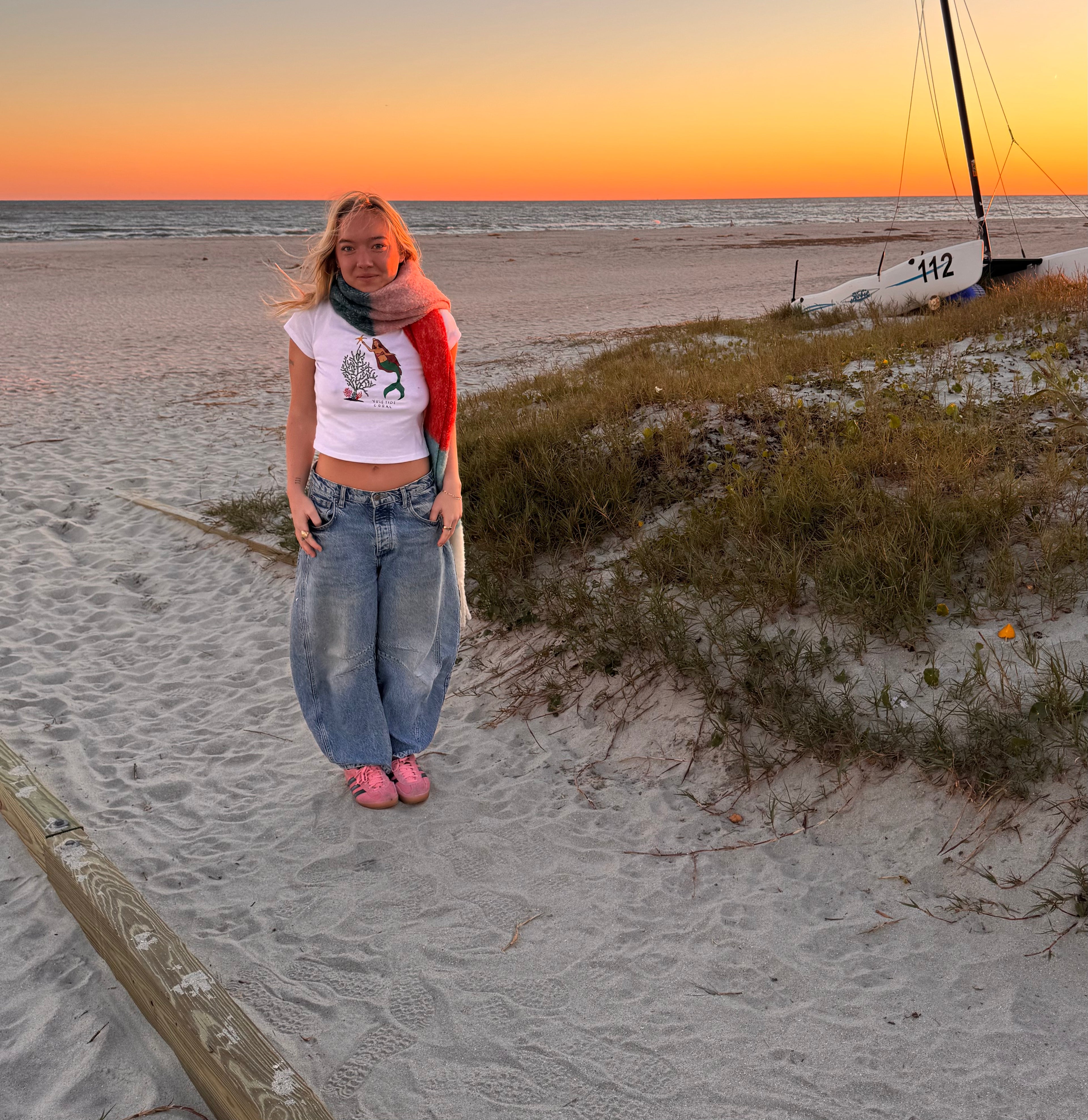 Yuletide Coral Baby Tee