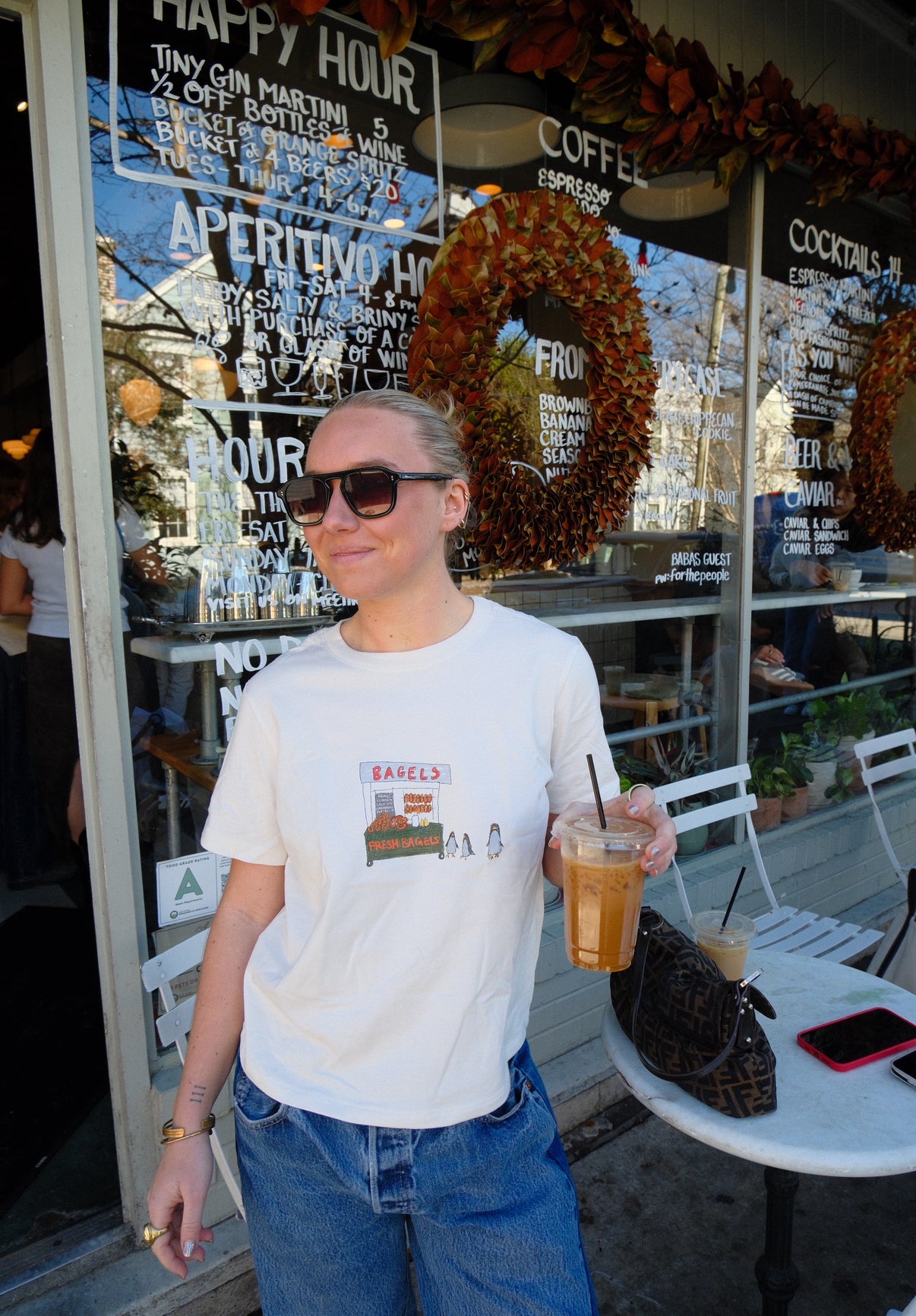 Bagel Stand Cropped Tee