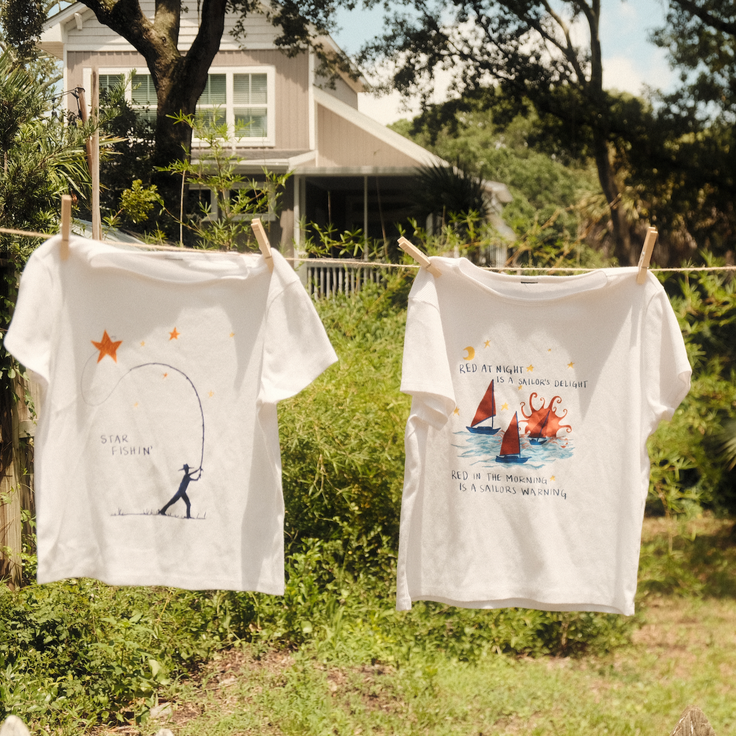 Star Fishing Baby Tee